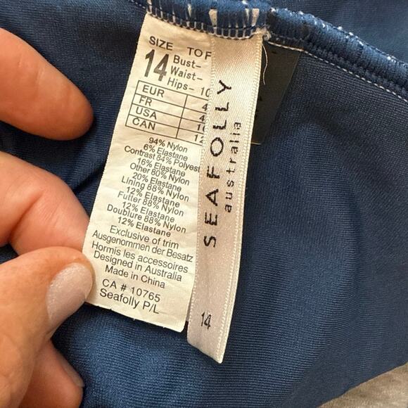 Seafolly Modern Tribe One-Piece Swimsuit DD-Cups EUC Plus Size - Picture 7 of 9